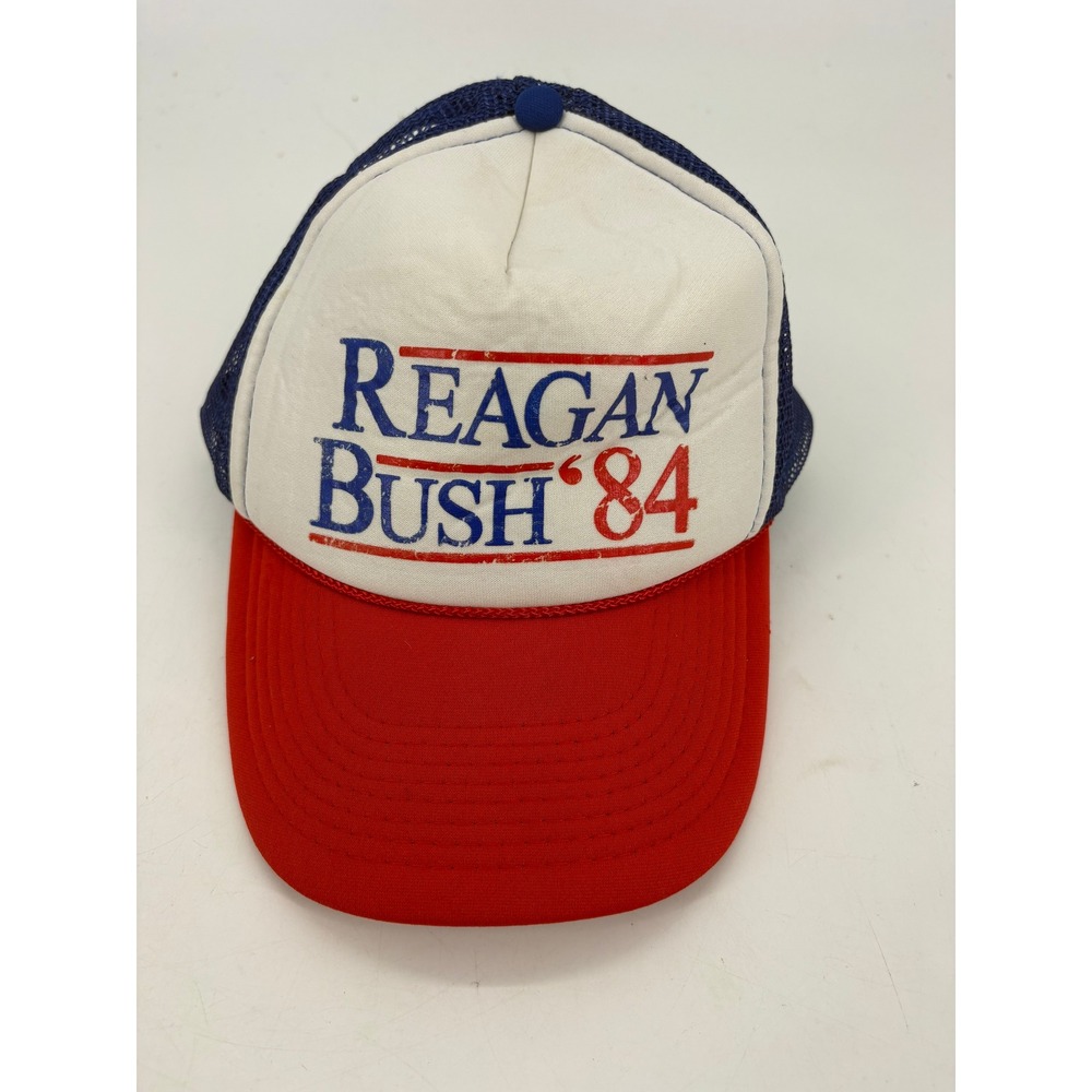 Otto Trucker Hat Reagan‎ Bush 84 Campaign Red White Blue Vintage Style